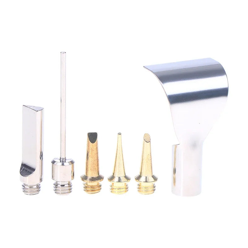 5/6Pcs Replacement Copper Tips Nozzle Kit For Hs-1115K / Mt-100 Aerated Flame Butane Gas Soldering Iron Cordless Welding Tool Zpaxo