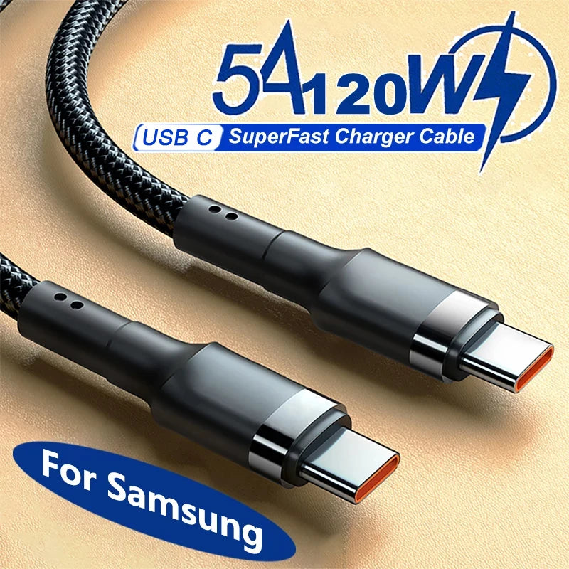 120W Fast Charger PD Quick Charging USB C Cable Iphone 15 Max Samsung