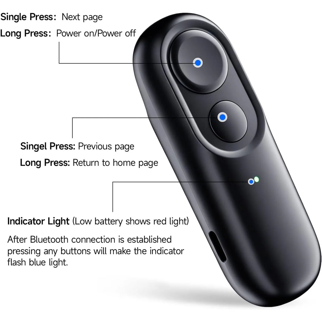 BT5 4 Remote Control Page Turner Rechargeable Reading Trigger Clicker