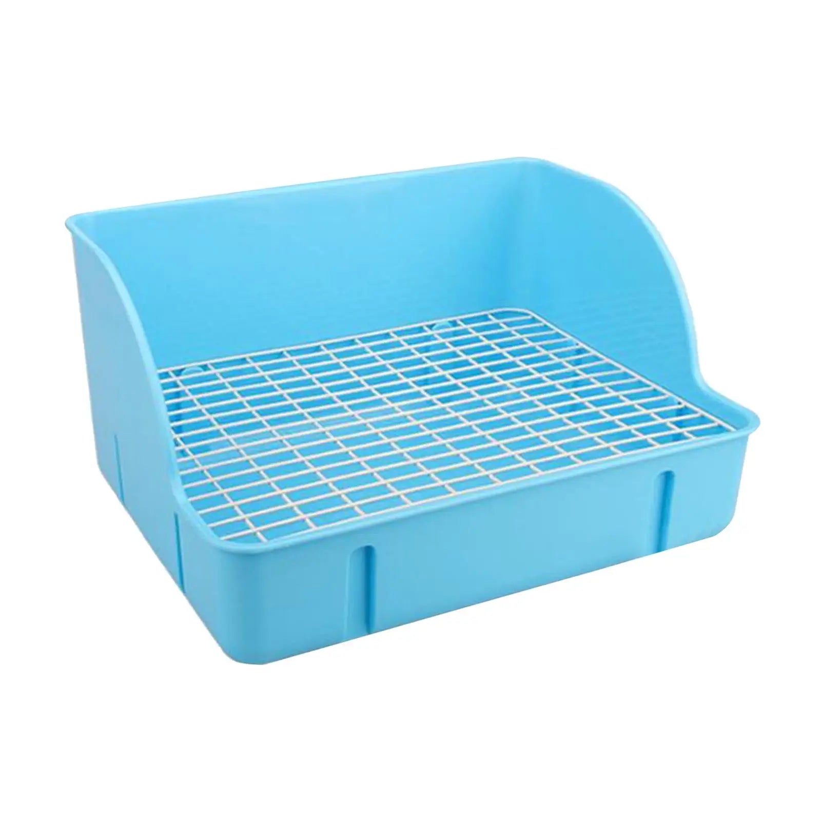 Rabbit Litter Box for Cage Bedpan Small Animals Litter Tray Potty Trainer for Guinea Pigs Bunny Chinchillas Ferrets Rats Zpaxo Blue