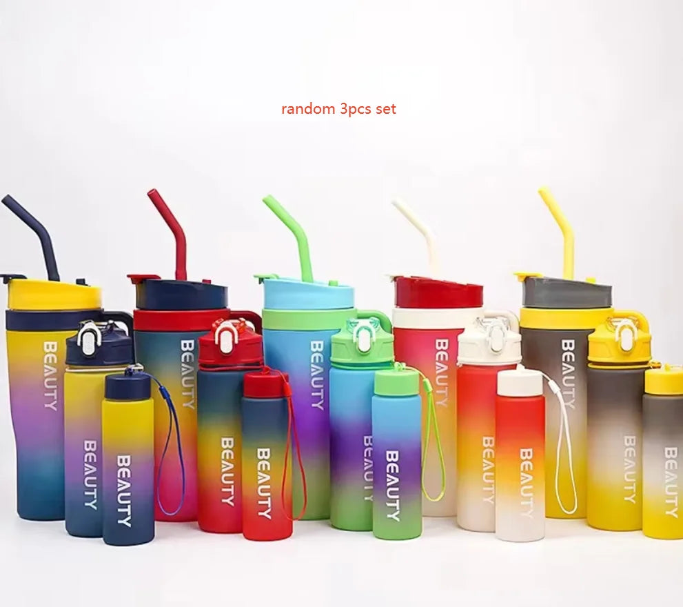 Graduated Space Bottles Gradient Water Container Capacity Portable Zpaxo random