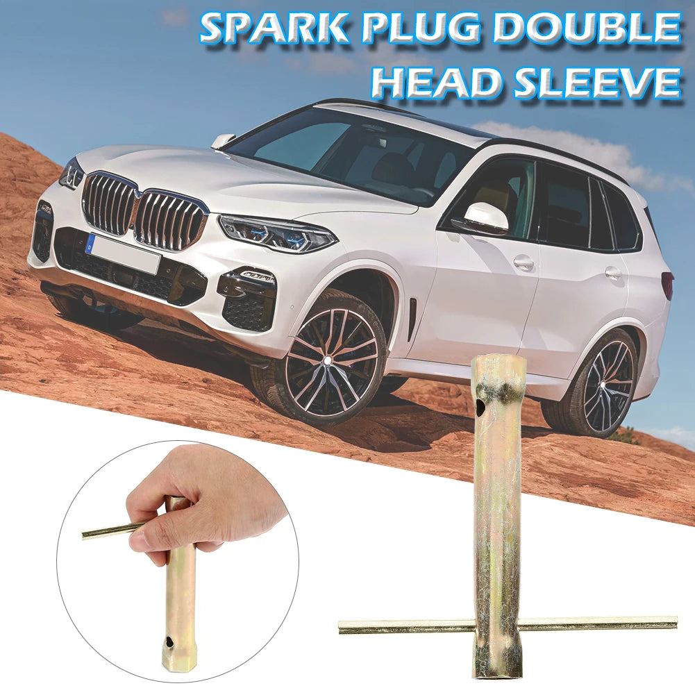 Double Ended Spark Plug Socket Wrench 16mm/18mm Spanner with Torque Bar Handle Zpaxo