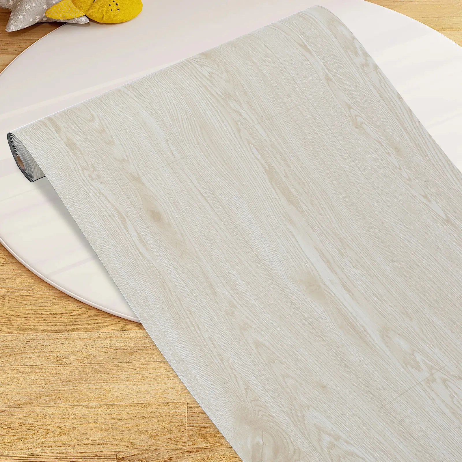 Self-adhesive PVC Flooring Roll Wear Resistant Peel Stick Floor