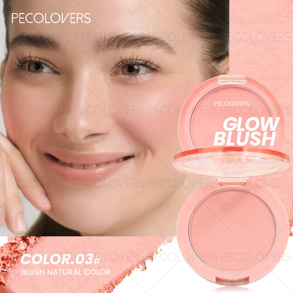 Waterproof Matte Finish Blush Palette，Berry & Coral, for All Skin Tones, Lightweight and Waterproof for All Light Beige Tones Zpaxo 03