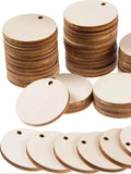 Unfinished Wood Circle Pendants 50/100 Pcs – Round Wooden Discs Wood Craft Blanks Zpaxo 100PCS