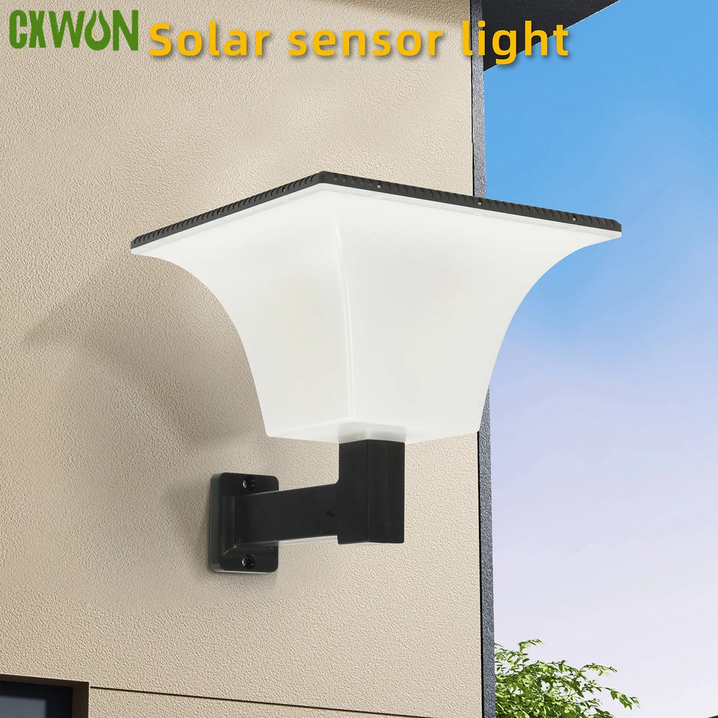 Outdoor Waterproof Solar LED Lights with Radar Sensor for Porch Fence Pillar Garage Entryway Lighting Solution Zpaxo