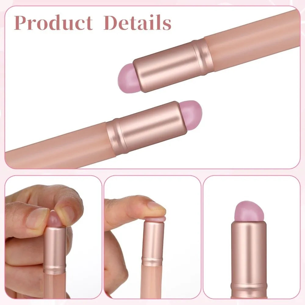 New Silicone Nail Art Brush Reusable Soft Manicure Tool Mirror Effect Smudge Pen Girl Zpaxo