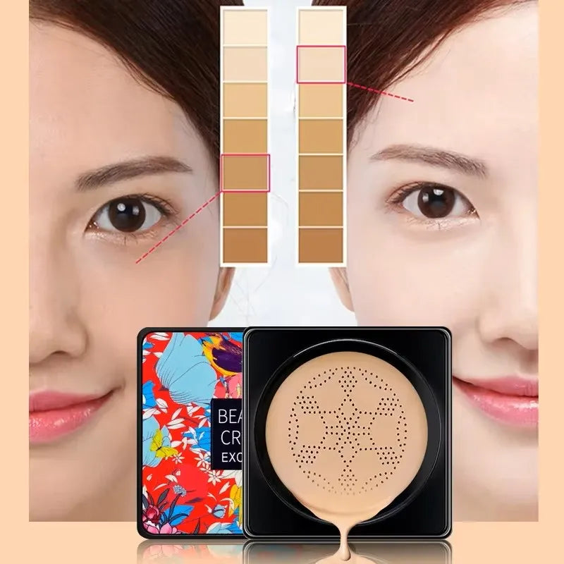 Mushroom Air Cushion Plant Nourishing BB Cream Concealer Moisturizing Foundation Fluid Isolating Plain CC Cream Zpaxo