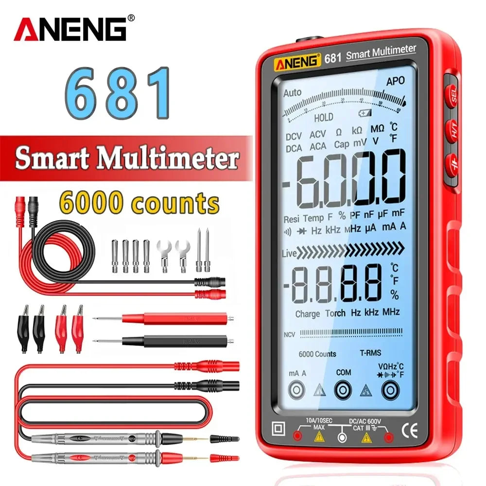ANENG 681 Non-contact Voltage Tester AC DC Rechargable Digital