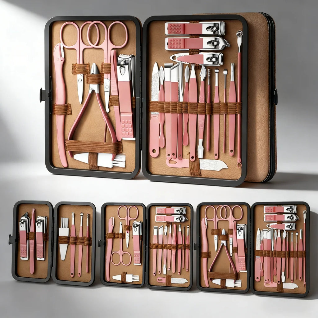 Nail clipper set 7/16/24 pieces stainless steel nail clippers, pedicures, nail art, toe clippers, nail tools Zpaxo