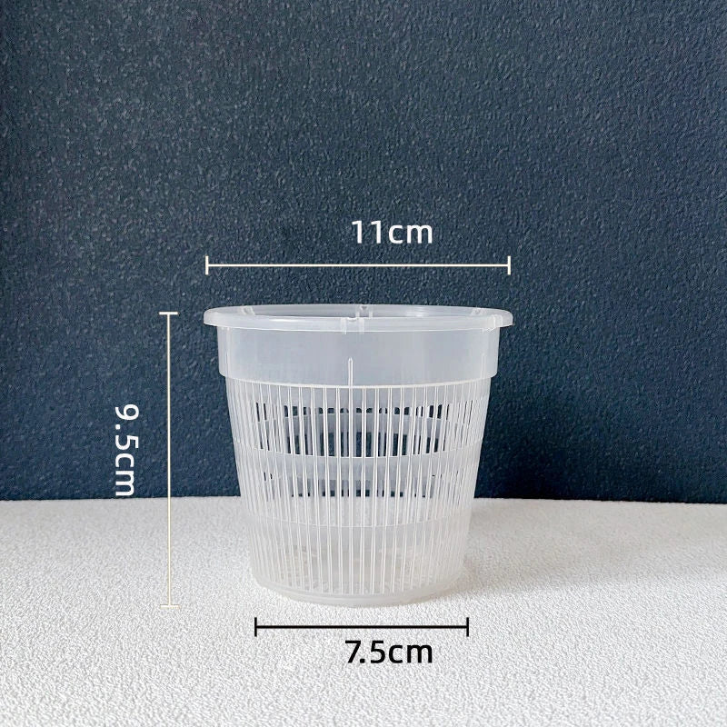 For Orchid Flower Breathable Growth Container Garden Plastic Flower Pot 11/14cm Mesh Pot Root Control Transparent Flowerpot Zpaxo S 11cm