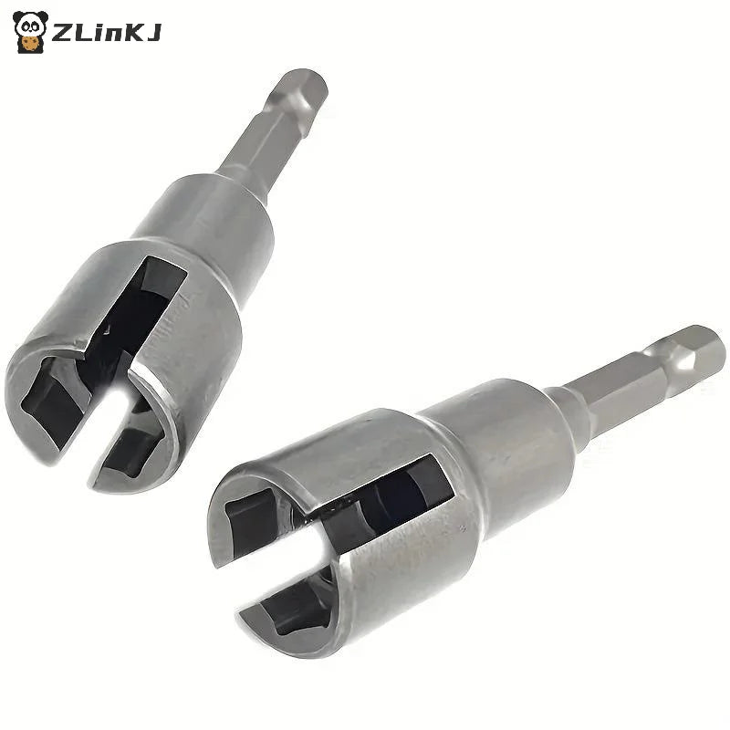 ▶1Pcs 1/4" Hex Shank Butterfly Socket Adapter Wing Nut Drill Socket Wrench Tool Set 65mm For Power Wing Nut Driving Zpaxo