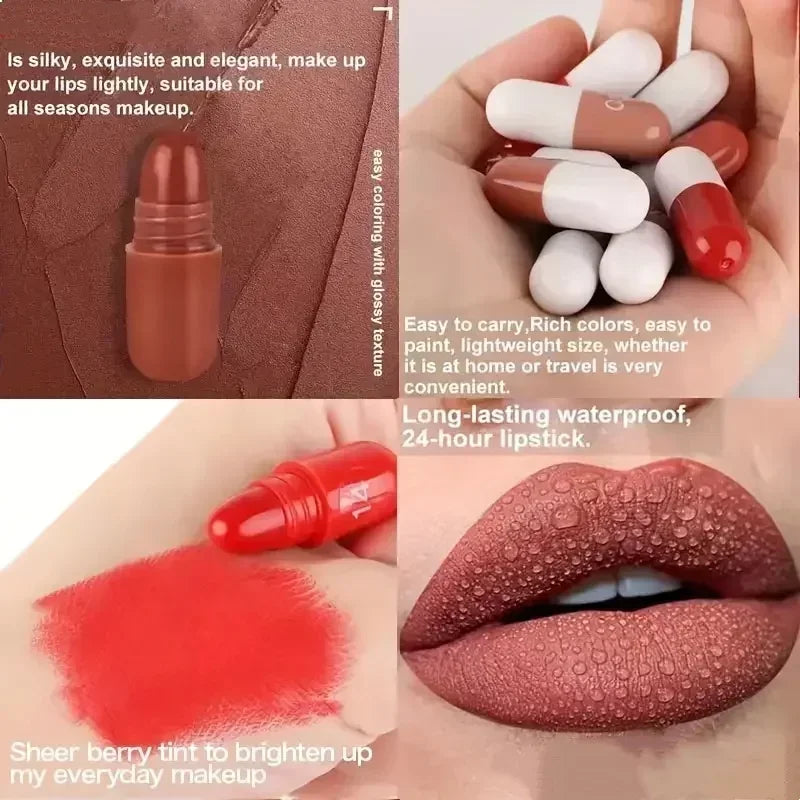 18 Mini Lipstick Matte Long-lasting Lip Gloss Combination Capsule