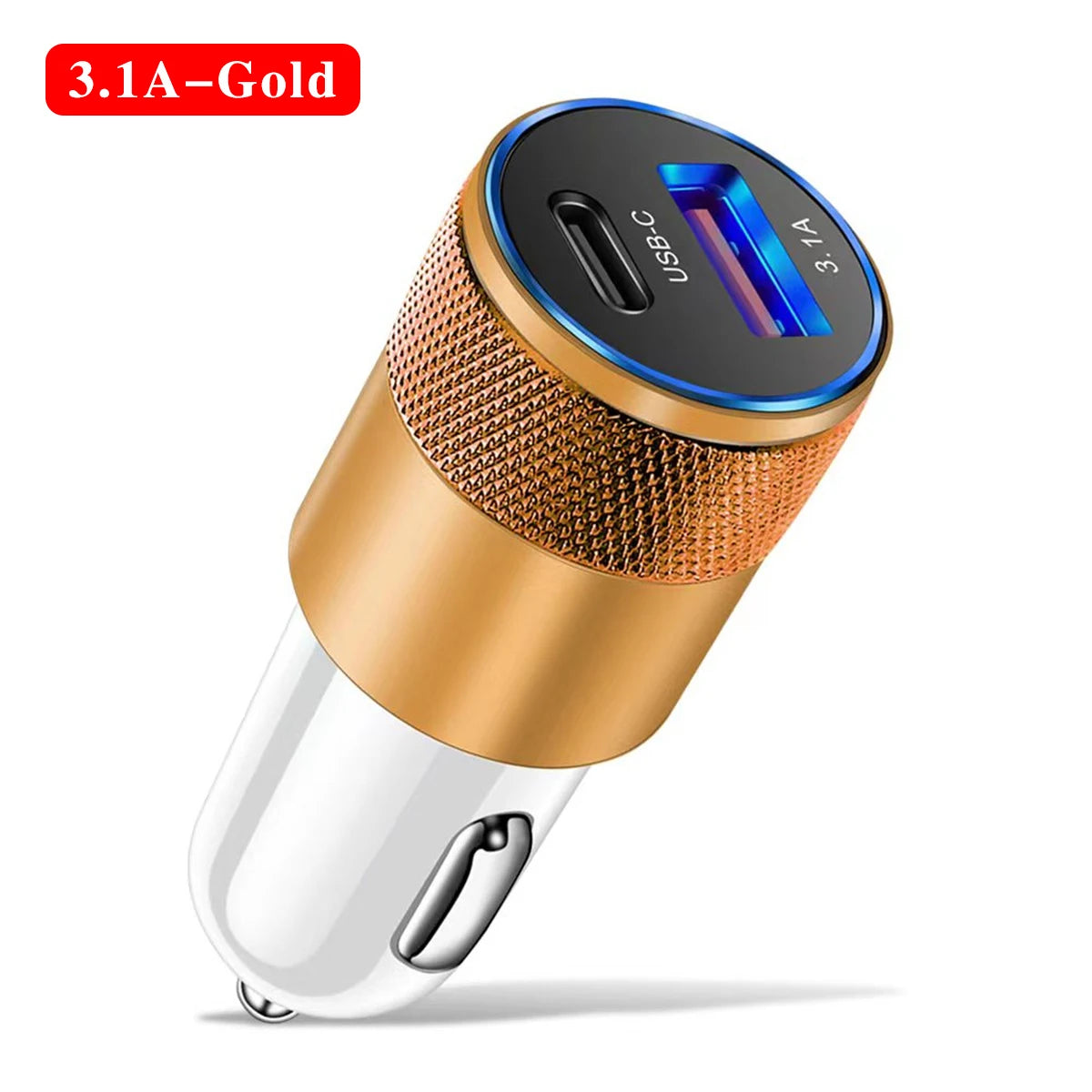 66W USB Car Charger Quick 3 0 C Fast Phone Charging Adapter Socket Zpaxo Gold