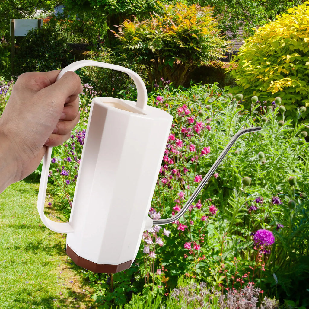 1200Ml S Shape Watering Can Premium Solid Construction Scratch Corrosion Resistant Large Opening Geometric Base Indoor Zpaxo