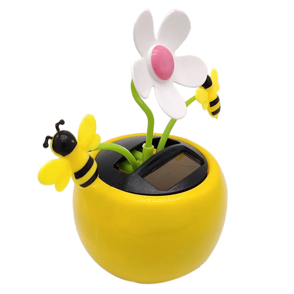 Office Creativity Insect Swing Car Dashboard Decor Honey Bee Solar Zpaxo