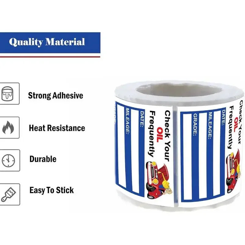 Oil Change Reminder Sticker 150 Sheets Decals Stickers Car Easy-peel
