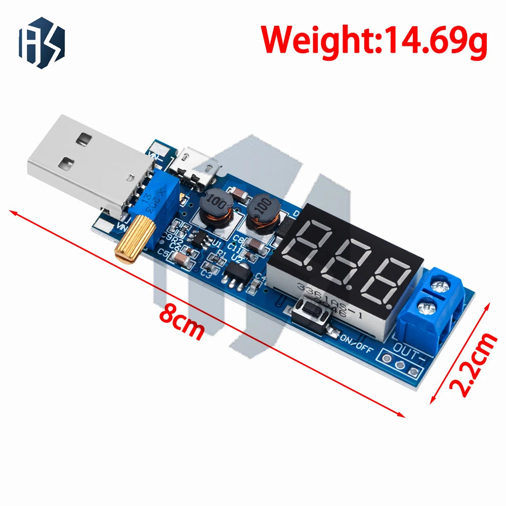 USB 5V Boost Buck Adjustable Module 1 2V 24V Step-up Step-down Power Zpaxo