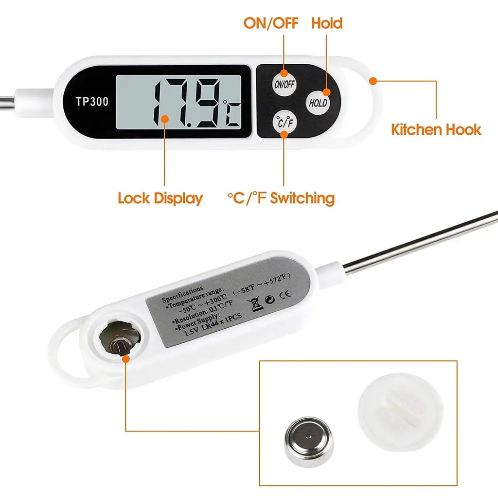 Stainless Steel Probe Type Household Food Thermometer Pen Type Milk Temperature Cooking Food Thermometer Zpaxo