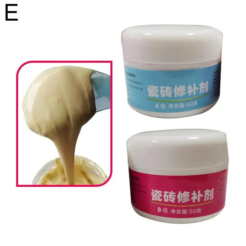 Tile Repair Paste Bathroom Tub Porcelain Repairing Tool Wall Zpaxo Light yellow