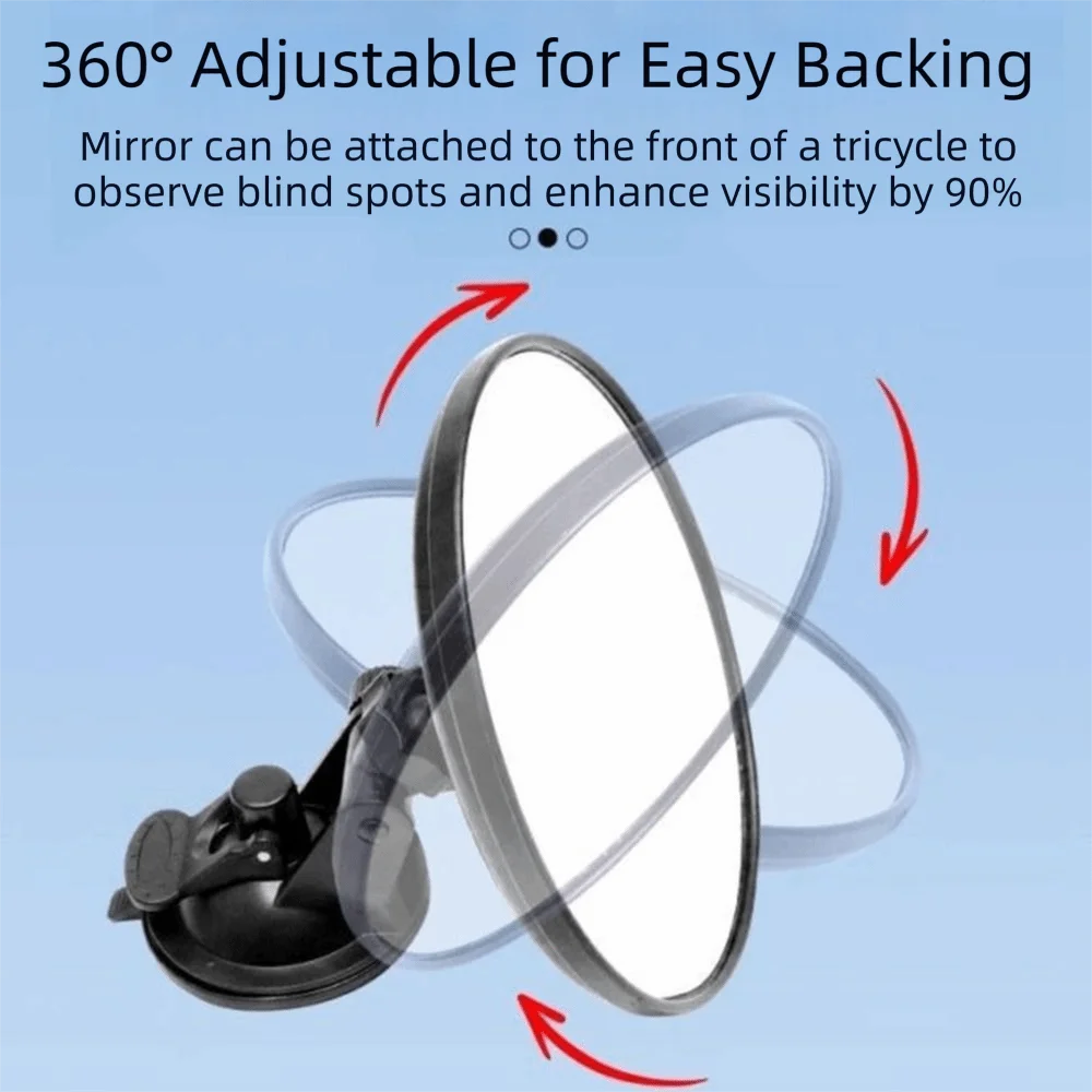 360 Degree Rotation Blind Spot Mirror Universal Suction Cup Car Zpaxo