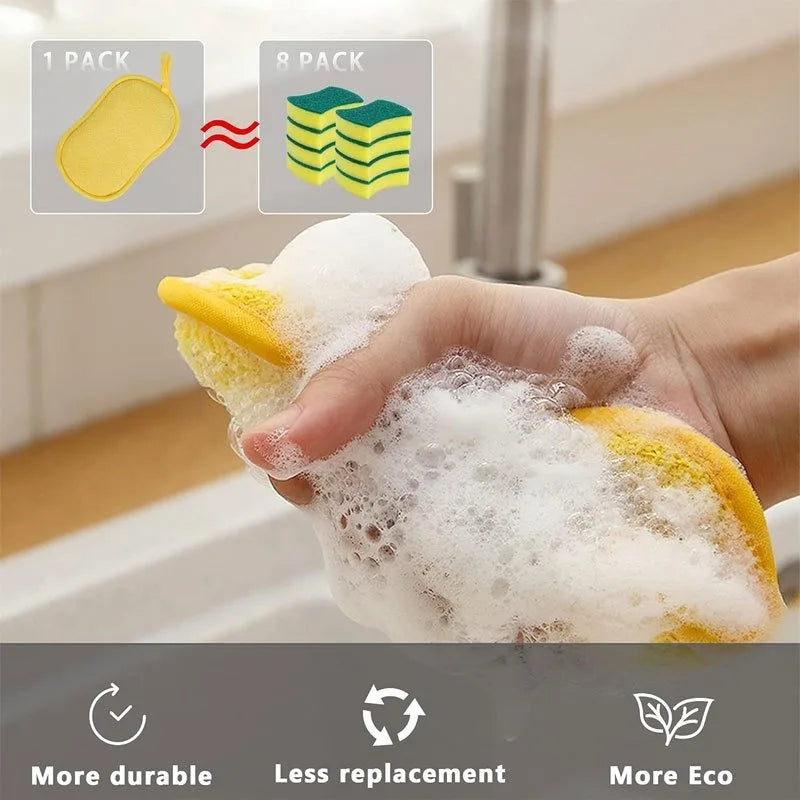 Reusable Sponge Wipes Multi-functional Scratch-free Cleaning Pads