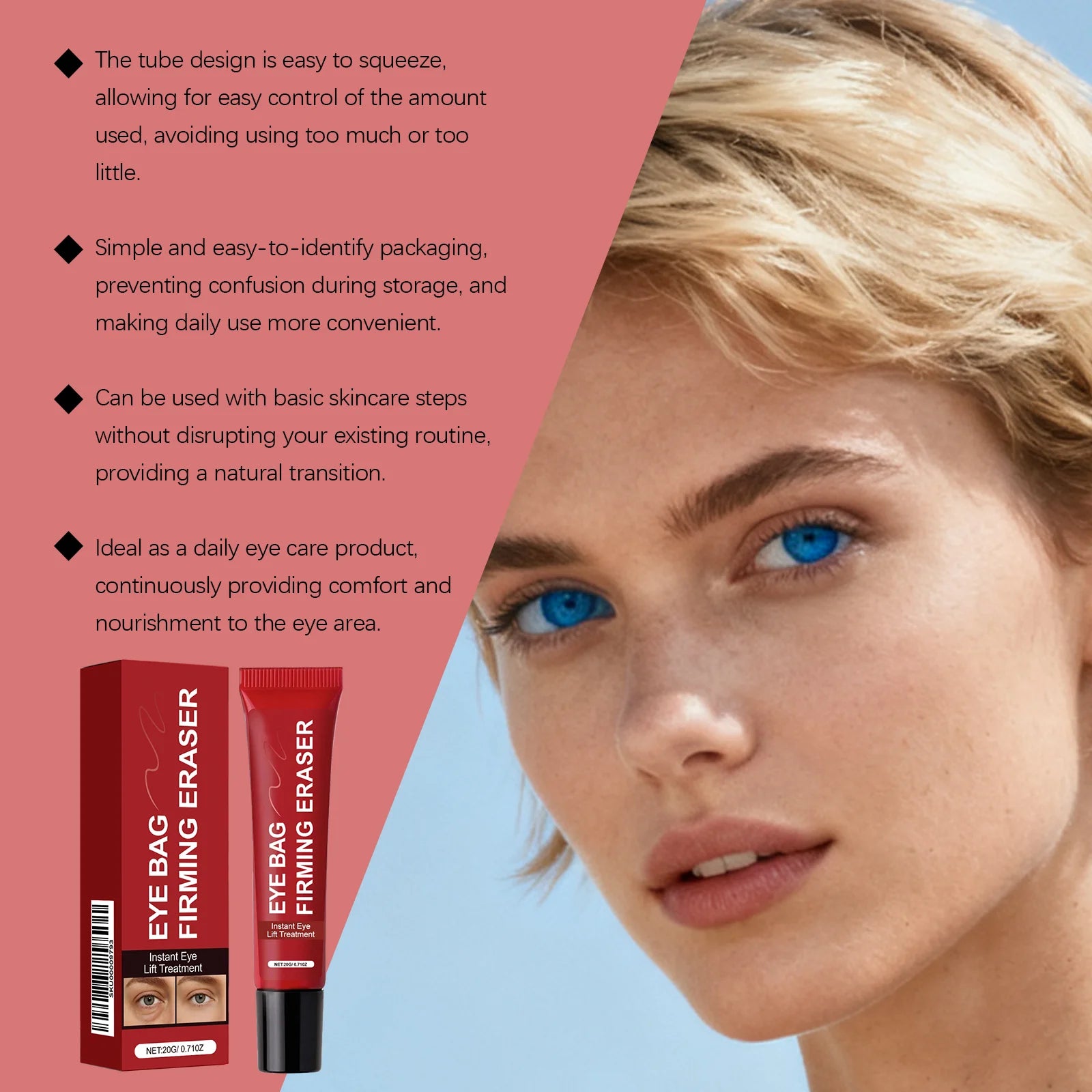 Retinol Eye Cream Firming Eye Bags Lightening Dark Circles Anti Aging Moisturizing Tightening Skin Instant Eye Lifting Treatment Zpaxo