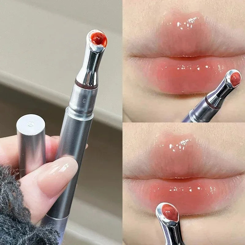 Mirror Watery Lip Gloss Iron Brush Head Lasting Moisturizing