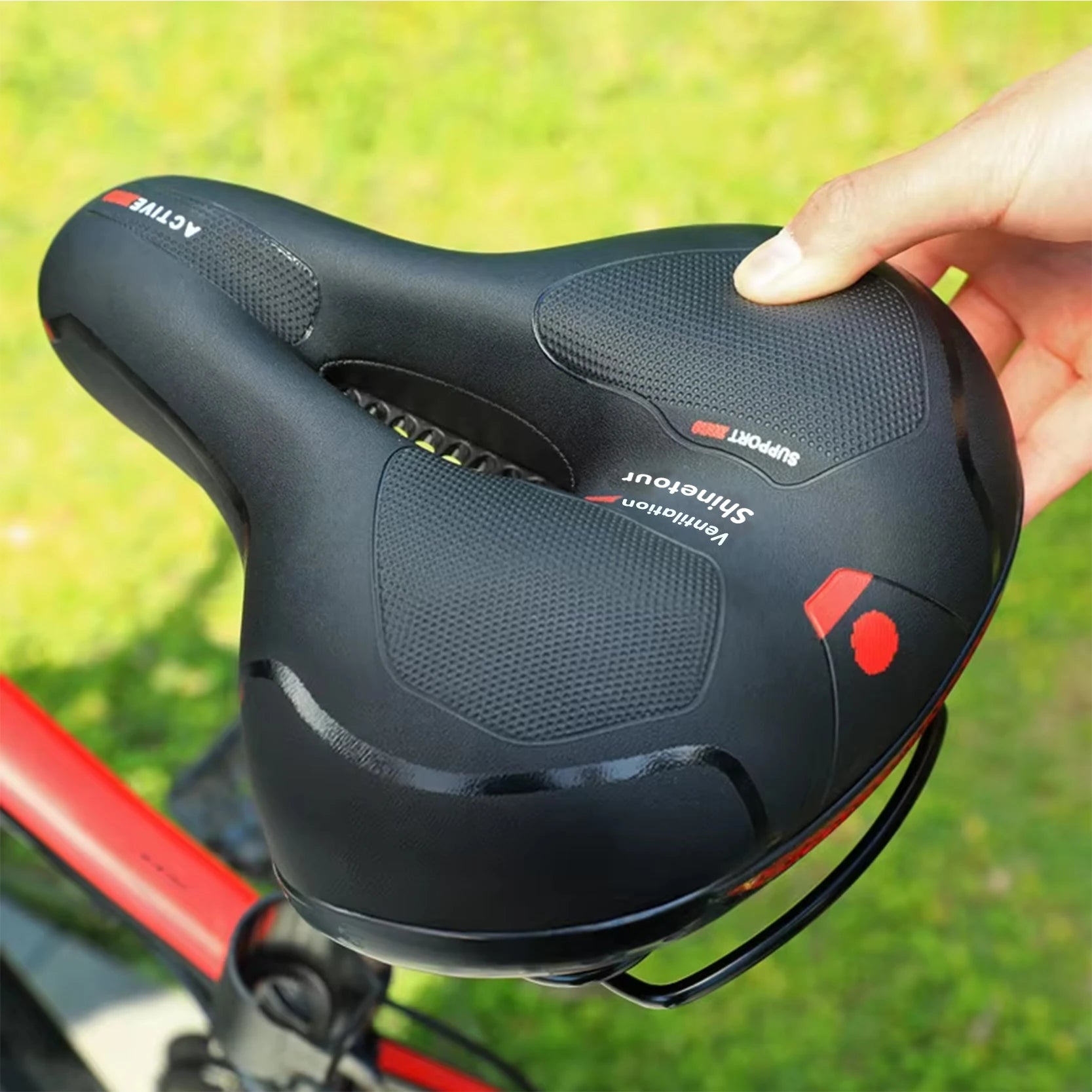 Hollow Breathable Bike Saddle Comfortable Shock-absorbing Big Butt