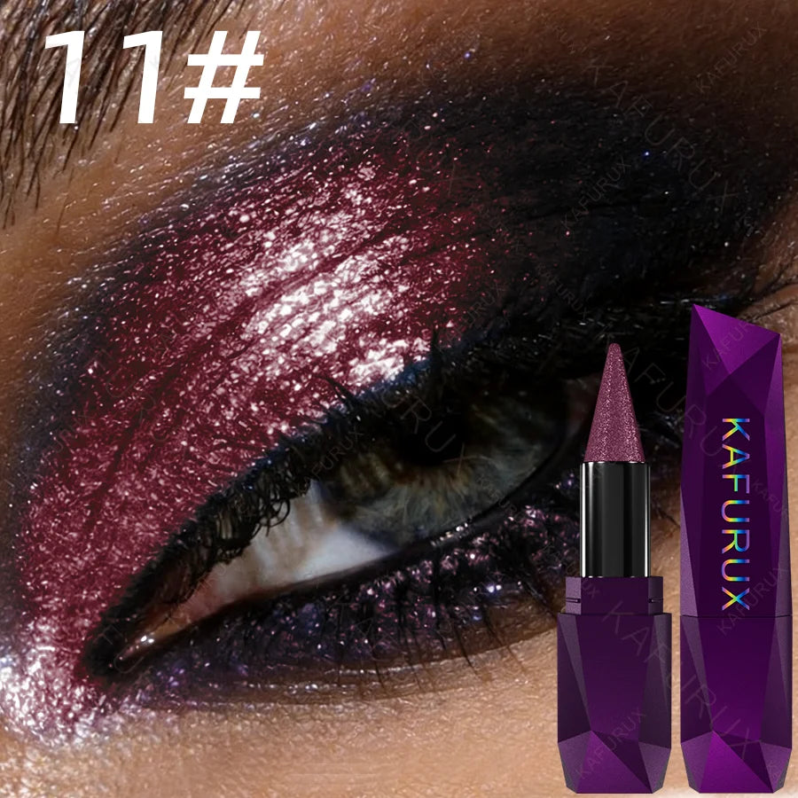 Metallic Brown Eyeshadow Pencil Glitter Silkworm Liner Pen Zpaxo 11