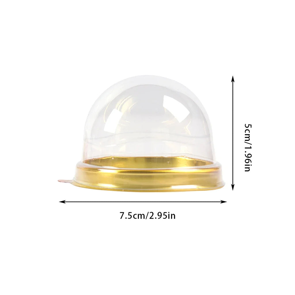50pcs Clear Plastic Mini Cupcake Boxes Muffin Pod Dome Muffin Container Box for Wedding Birthday Dessert Baking Decorations Zpaxo