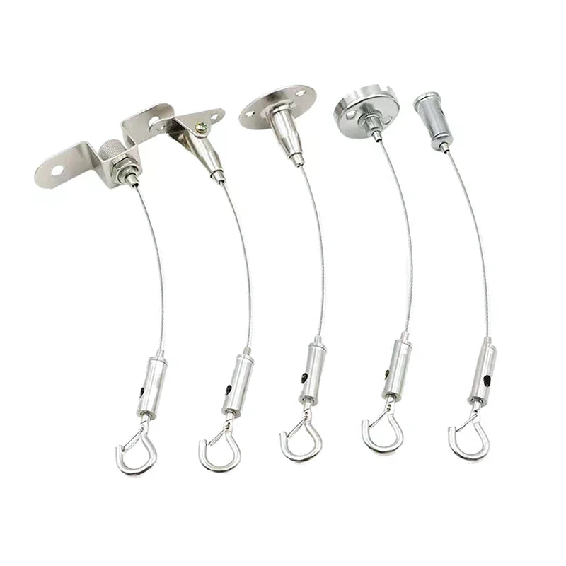 Wire Rope Spring Hook Adjustable Hanging Clothesline Fixed Guardrail Zpaxo