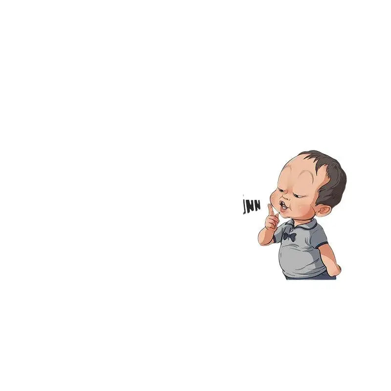 2-Pack Funny Cartoon Baby Vinyl Stickers – Waterproof Car Decals