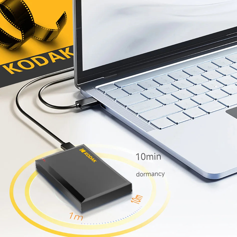 KODAK 2.5inch HDD 1TB Portable SSD 2TB Hard Drive 5Gbps USB3.0 High Speed HDD for PS5 PS4 Laptop Desktop Zpaxo