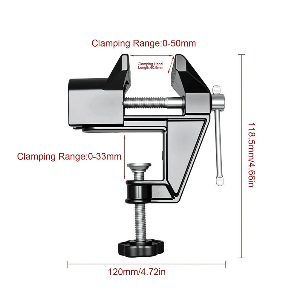 Mini Vise Adjustable Carving Craft Repair Bench Artists Professionals