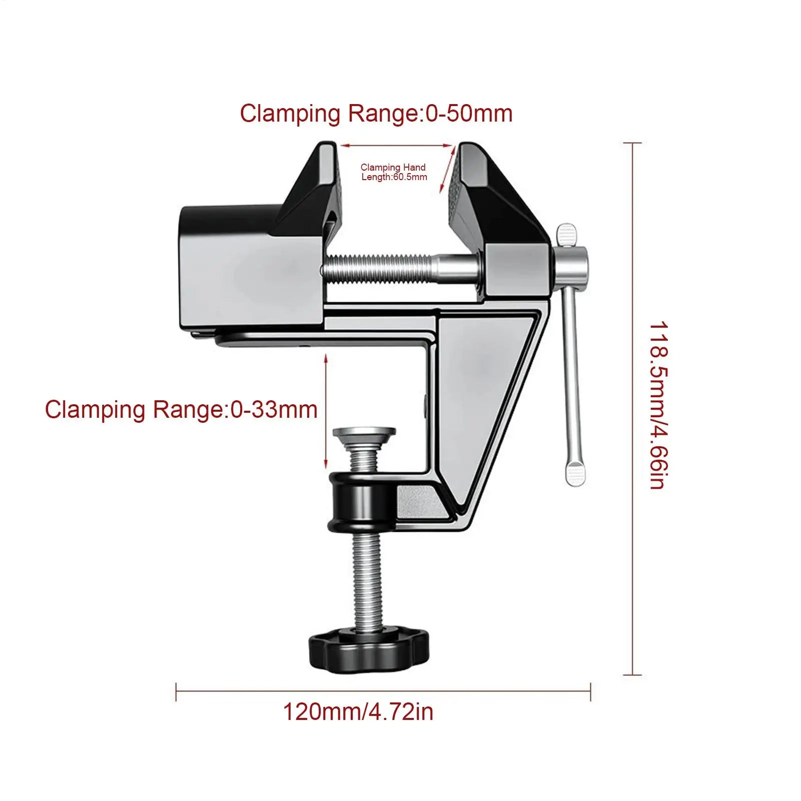 Mini Vise Adjustable Carving Craft Repair Bench Artists Professionals