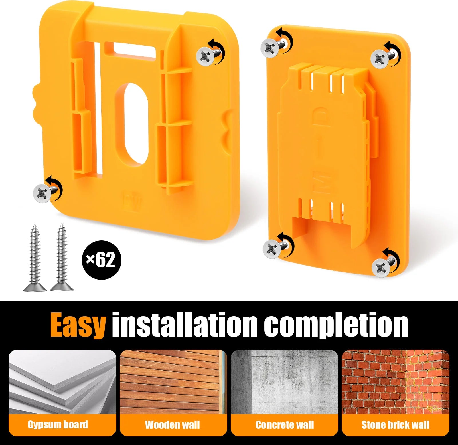 Tool Holders and Battery Mounts for Dewalt 20V and Milwaukee Tools ABS Drill and Battery Storage Rack for Garage, Workshop Zpaxo