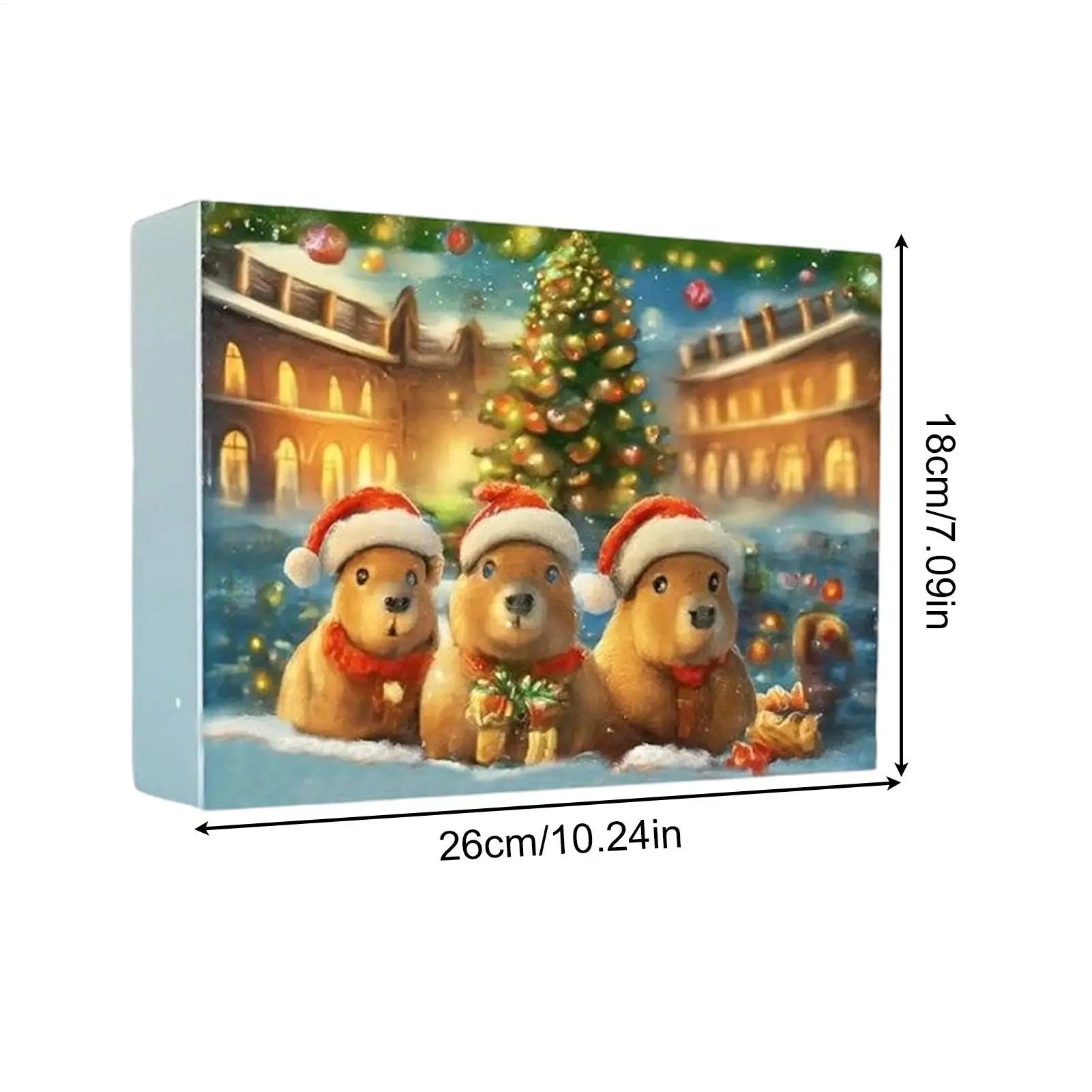 Capybara Advent Calendar 2025 24 Days 2D Acrylic Christmas Countdown