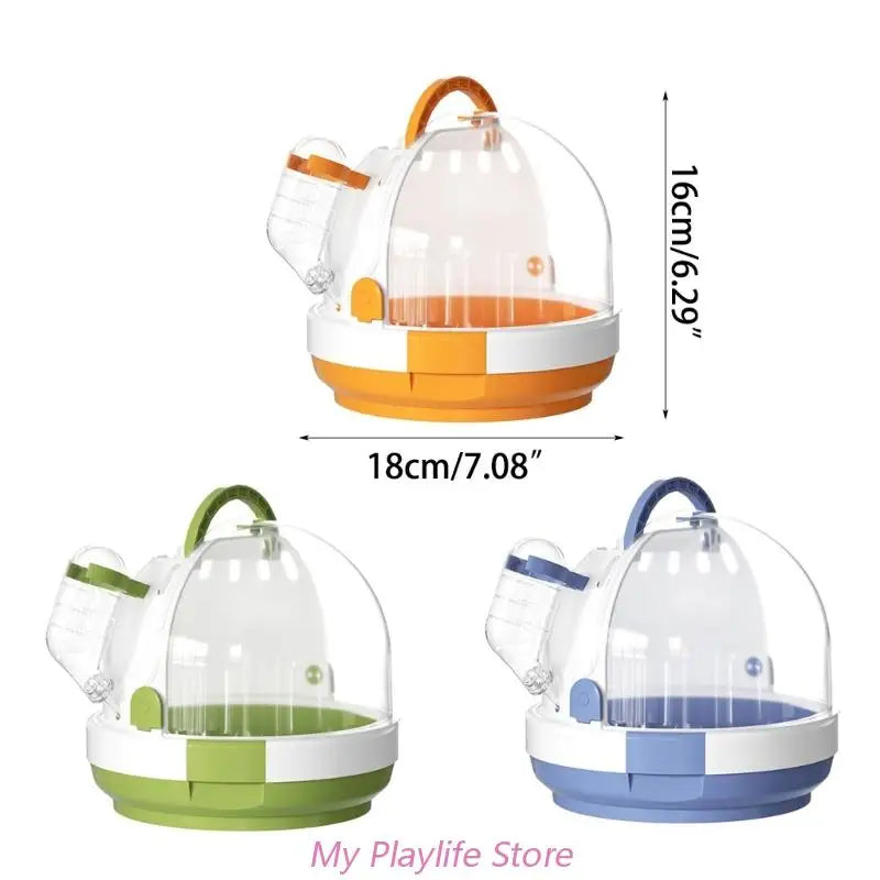 Portable Clear Bird Carry Case Transport Cage Parrots Carrier