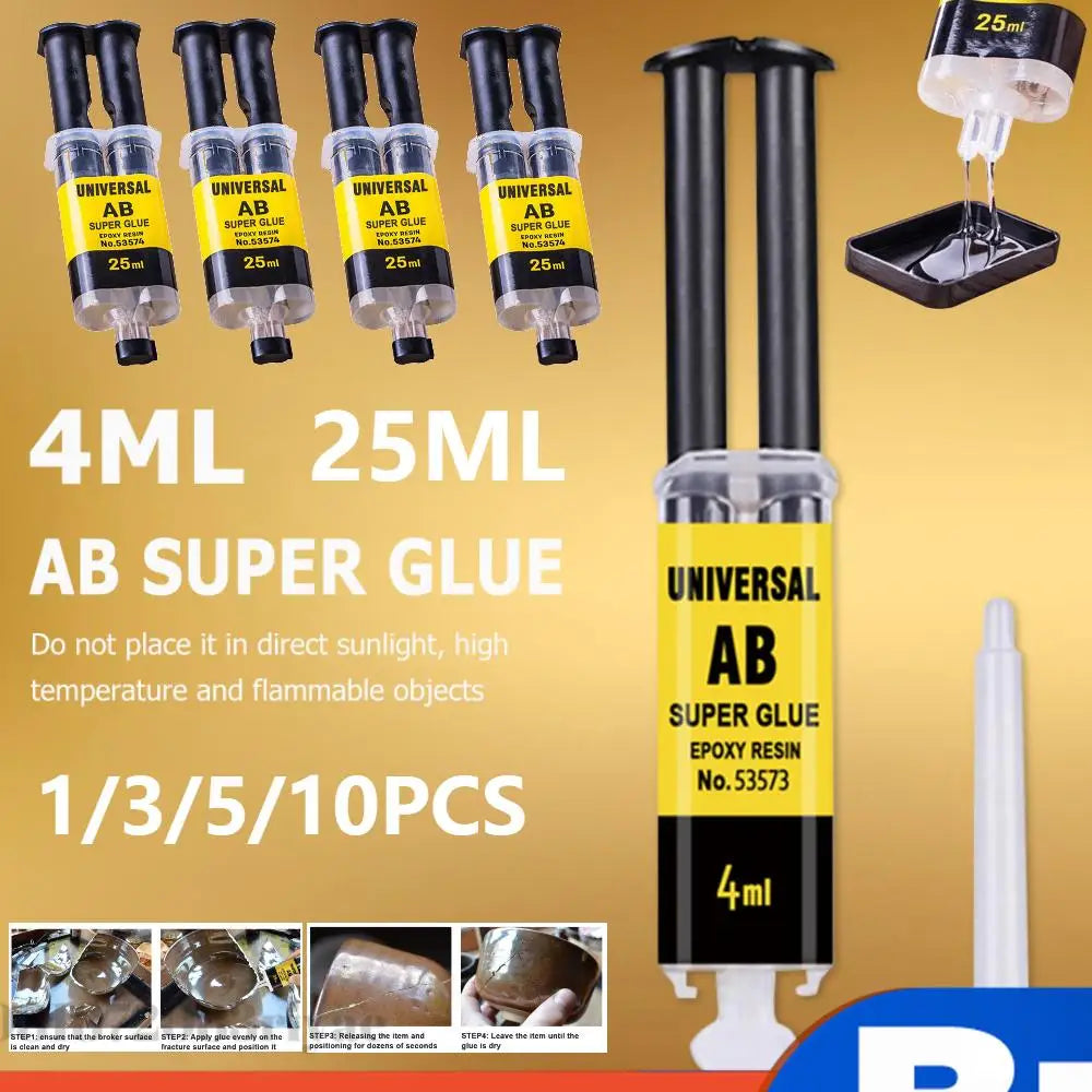 1- 4 Epoxy Resin AB Glue Waterproof Instant Fast Adhesive Repair
