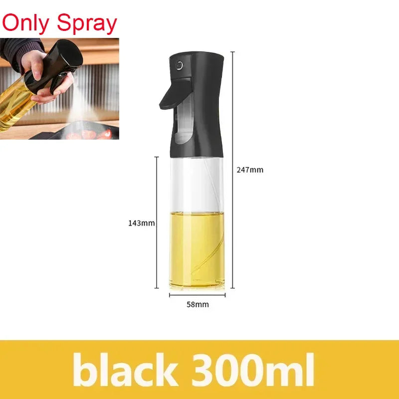 Spray Oil Sprayer Bottle Spray Oil Dispenser Oil Jar Cruet BBQ Kitchen Baking Roasting Picnic Kitchen Tool Zpaxo spray black 300ml