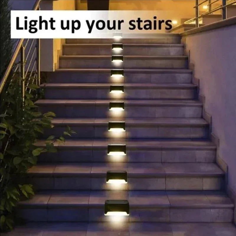 Solar Deck Lights 12-Pack – Waterproof LED Step & Stair Lights