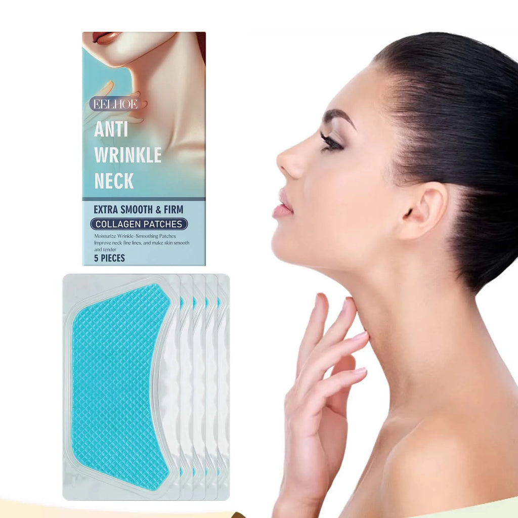 5/10Pcs Collagen Neck Patch Neck Lines Remover Masks Lifting Firming Neck Skin Elastic Moisturizing Skin Care Neck Patch Zpaxo 5Pcs