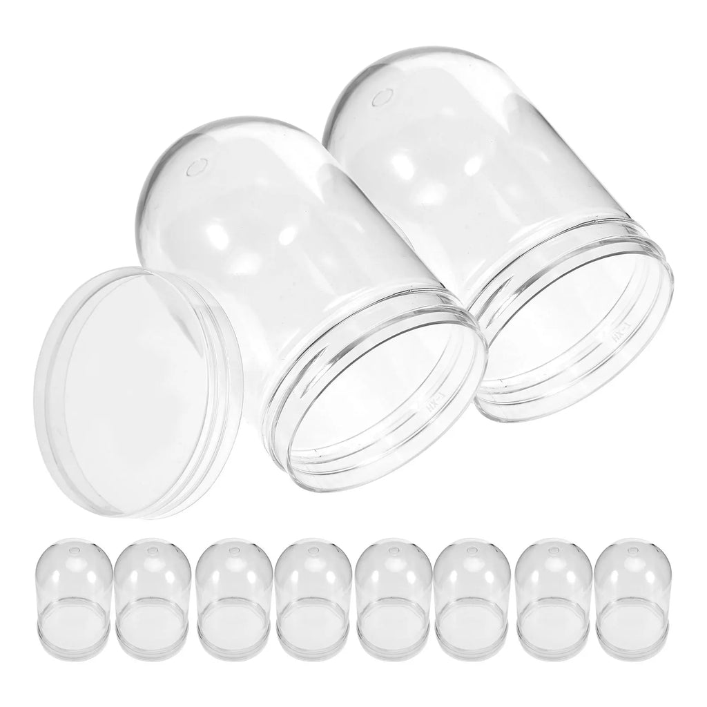 10Pcs Clear Pet Empty DIY Water Globe Snow Globe Making Kit for Crafts Decorations Dried Flowers Glitter Sequins Christmas Xmas Zpaxo