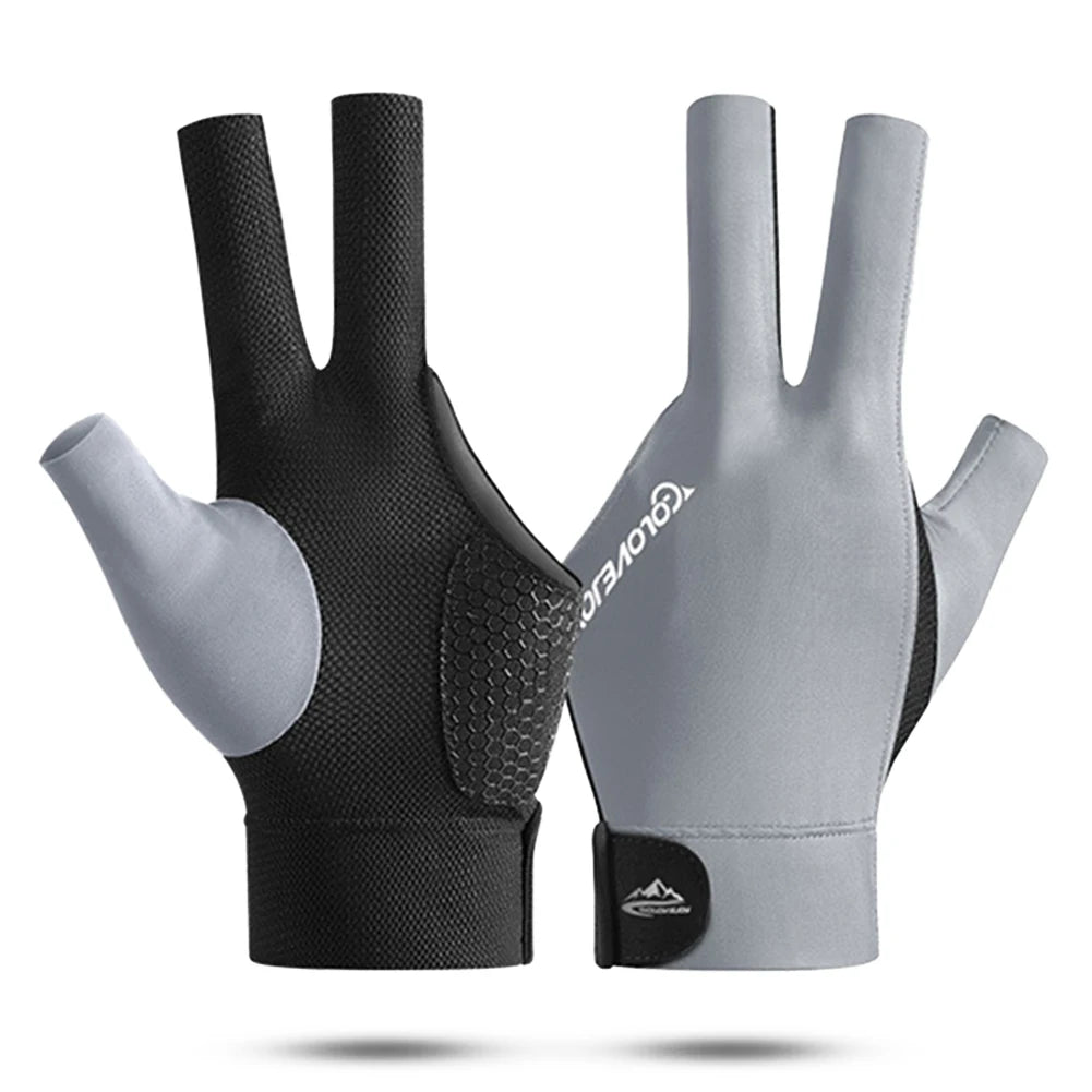 Open Finger Billiard Gloves Antiskid Polyester Snooker Billiards
