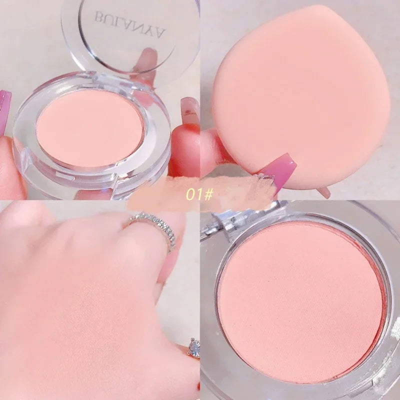 Monochrome Soft Matte Blush Highlighter Orange Peach Pink Natural Red Rouge Cheek Purple Blue Nude Makeup Face Brightening Zpaxo 01