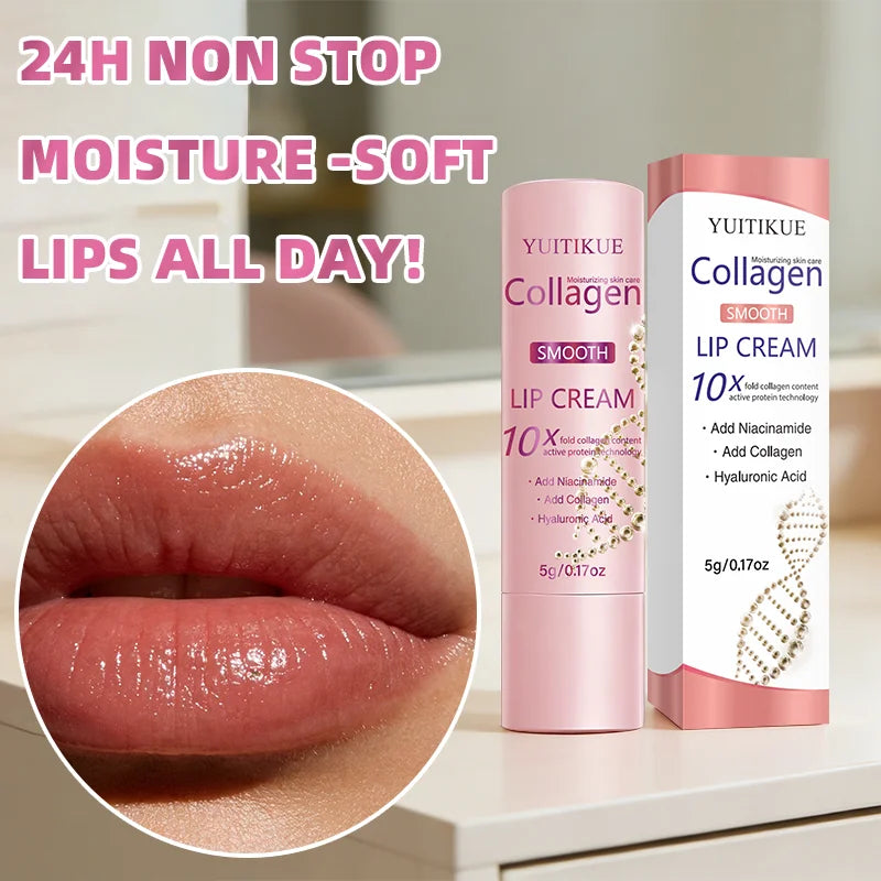 10X Collagen Lip Cream – Hyaluronic Acid & Niacinamide Lip Balm Lip Treatment Cream Zpaxo
