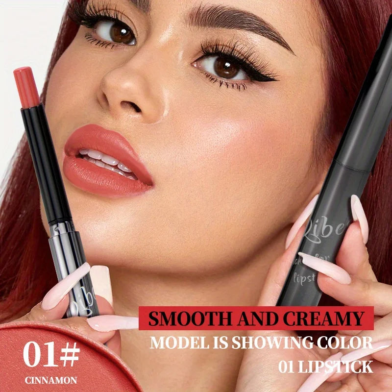 3-Pack Set Casual Lip Makeup Variety Lip Makeup Casual Matching Lipstick & Tear Lip Line & Butter Lip Gloss Zpaxo