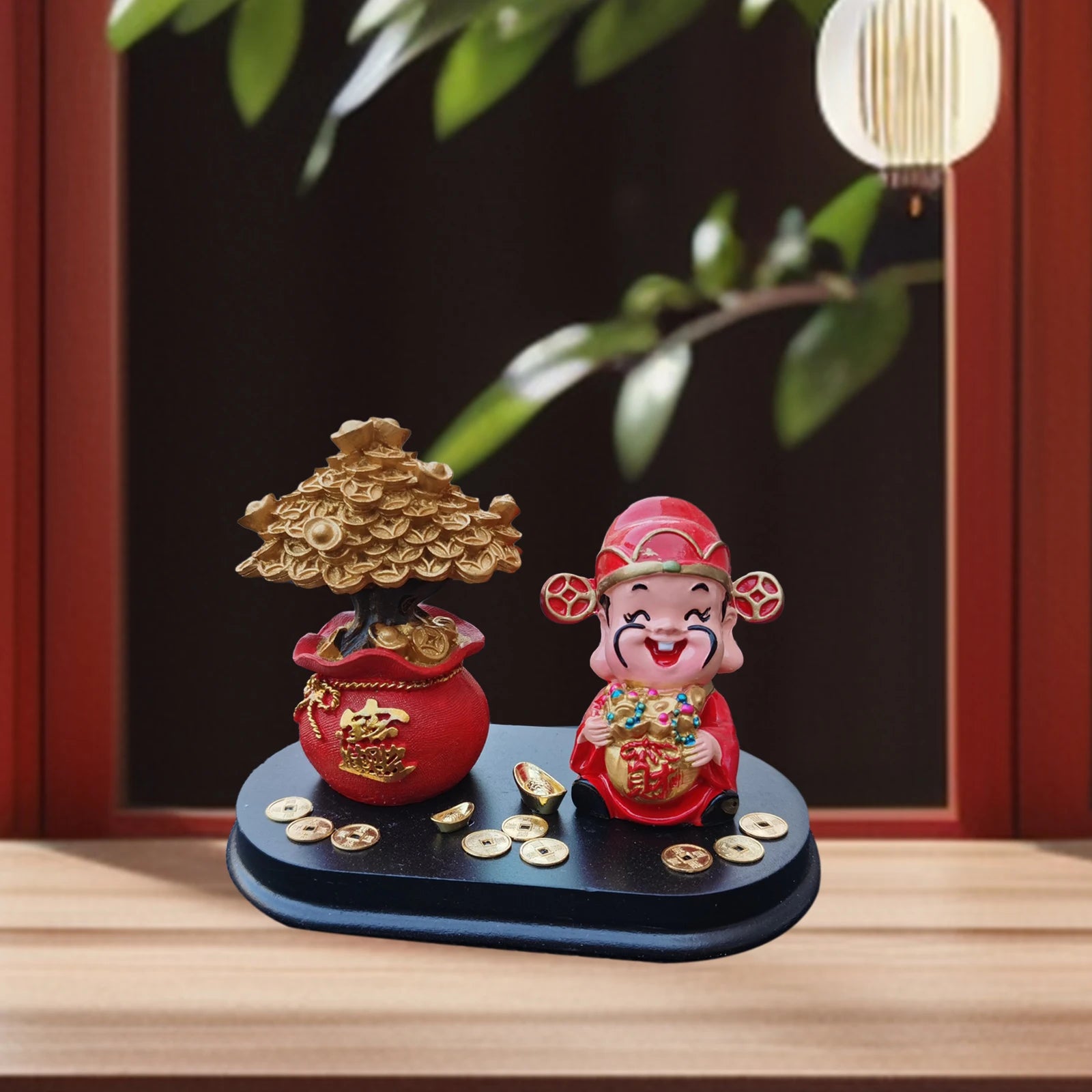 God Fortune Figurine Home Decoration Spring Festival Trees Statue Zpaxo
