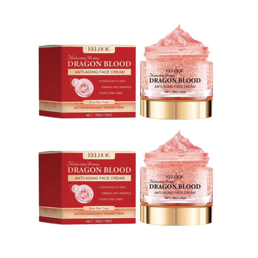 Dragon Blood Face Cream Fade Fine Lines Pore Shrinking Facial Rejuvenation Nourishing Brightening Firming Moisturizing Cream Zpaxo 2 x 50g Boxed